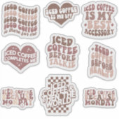 アイスコーヒスティッカーパックおもしろい シール (正面)