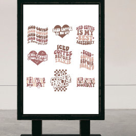 アイスコーヒスティッカーパックおもしろい シール