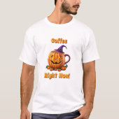 アイスコーヒハロウィーンカフェインパンプキンラテ Tシャツ (正面)