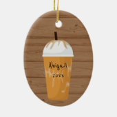 アイスコーヒパーソナライズされたーSweet sixteenクリスマス セラミックオーナメント (裏面)