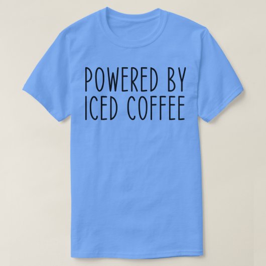 アイスコーヒフェイン好きヴィンタグによって動おもしろい作 Tシャツ (デザイン正面)