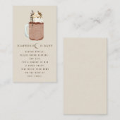 アイスコーヒベビーシャワーオムツラッフル エンクロージャーカード (正面/裏面)