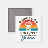 アイスコーヒランニングーとイエスレトロに関する マグネット (正面/裏面)