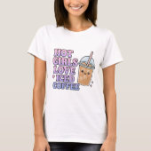 アイスコーヒーおもしろいシャツ – ダークユーモアのコーヒー愛好家 Tシャツ (正面)