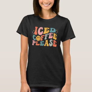 アイスコーヒーお願いスリング顔Groovyグラフィック Tシャツ