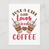 アイスコーヒーが大好きな女の子 ポストカード (正面)