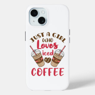 アイスコーヒーが大好きな女の子 iPhone 15ケース
