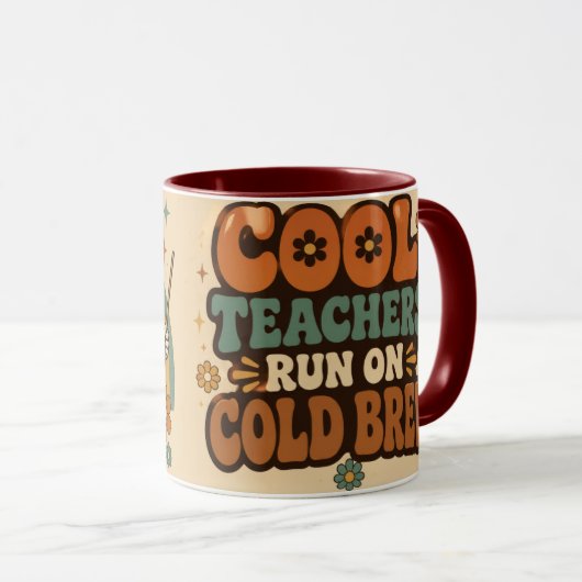 アイスコーヒーで動くクールな先生 Teacher マグ (正面右)