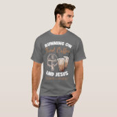 アイスコーヒーとイエスで走る コールドブリュー コーヒー Tシャツ (正面フル)