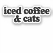 アイスコーヒーとネコ シール (正面)