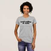アイスコーヒーとネコ Tシャツ (正面フル)