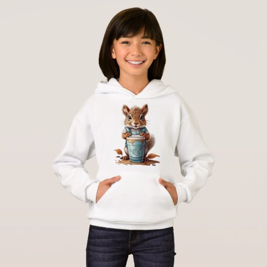 アイスコーヒーとリス (正面フル)