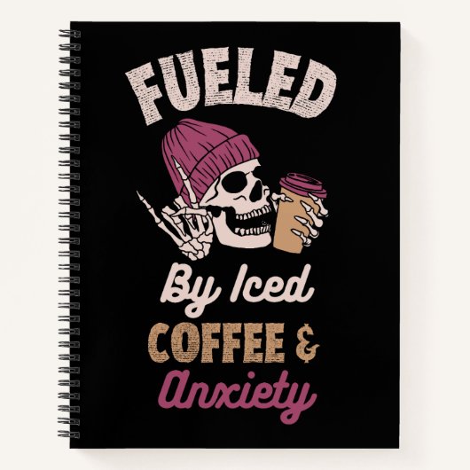 アイスコーヒーと不安で煽られる ノートブック (正面)