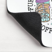 アイスコーヒーと不安によるメンタルヘルス啓発 マウスパッド (コーナー)