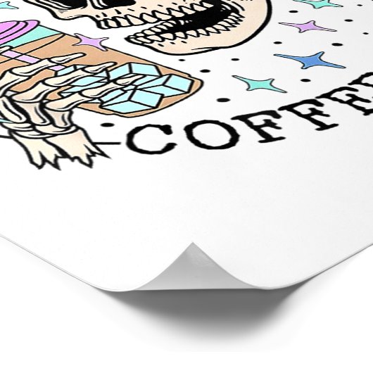 アイスコーヒーと不安による精神衛生認識度 ポスター (角)