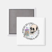 アイスコーヒーと不安による精神衛生認識度 マグネット (正面/裏面)