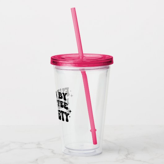 アイスコーヒーと不安アクリルのタンブラーで燃料を供給 アクリルタンブラー (左)