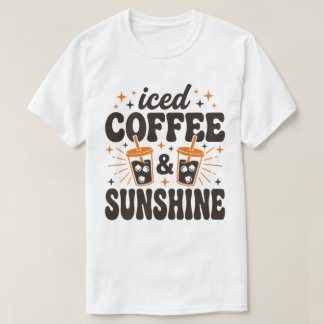 アイスコーヒーと太陽の光 夏の気分 Tシャツ