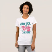 アイスコーヒーと日差しTシャツ、アイスコーヒーTシャツ Tシャツ (正面フル)