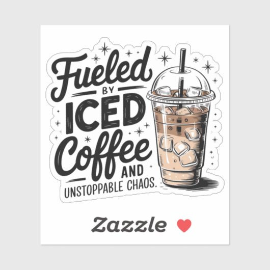 アイスコーヒーと止められないカオスビニールで燃料を供給 シール (シート)