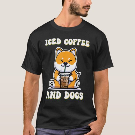 アイスコーヒーと犬の獣医の獣医の獣医テック Tシャツ (正面)