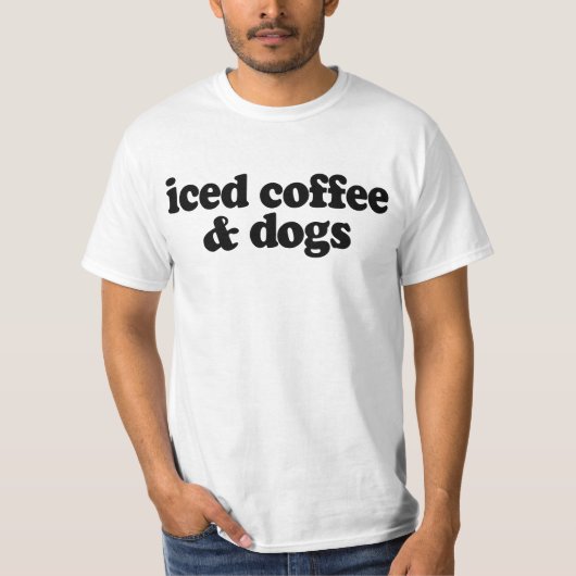 アイスコーヒーと犬 Tシャツ (正面)