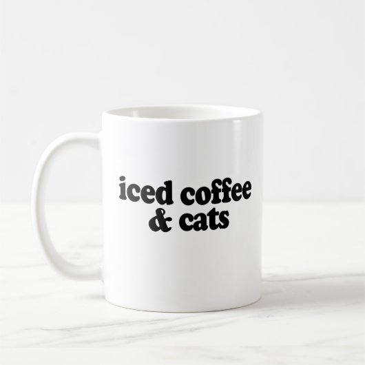 アイスコーヒーと猫 コーヒーマグカップ (左)