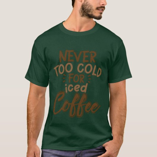 アイスコーヒーにぴったりなNeverooのギフト Tシャツ (正面)