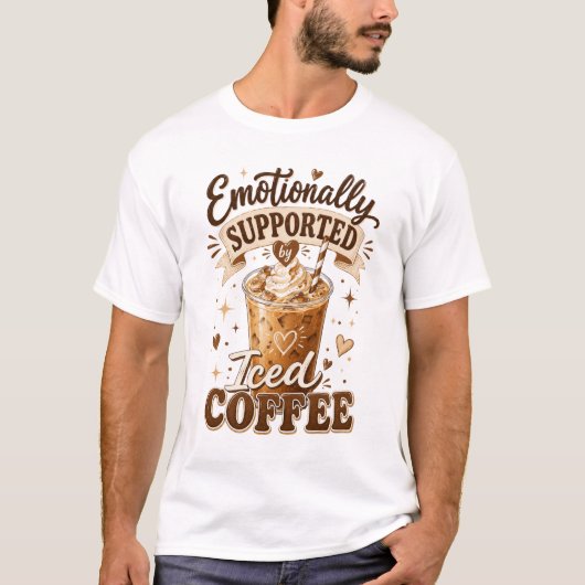 アイスコーヒーに支えられている Tシャツ (正面)