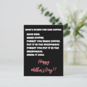 アイスコーヒーのお母おもしろいさんの日のための母のレシピ シーズンカード (スタンド正面)