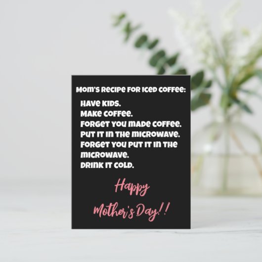 アイスコーヒーのお母おもしろいさんの日のための母のレシピ シーズンカード (スタンド正面)