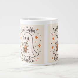 アイスコーヒーのオバケちゃん - かわいいハロウィン  ジャンボコーヒーマグカップ