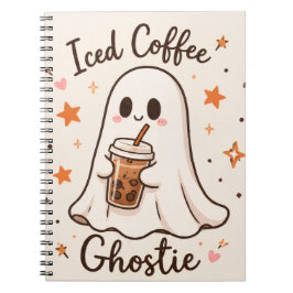 アイスコーヒーのオバケちゃん - かわいいハロウィン  ノートブック