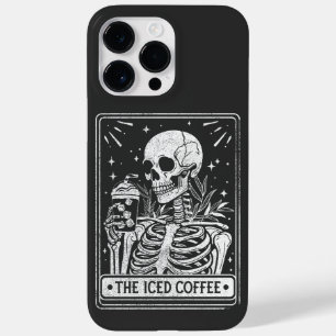 アイスコーヒーのスケルトンのハロウィーンコーヒー愛好家 Case-Mate iPhone 14 PRO MAXケース