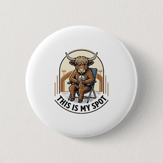 アイスコーヒーのマスコット付き野球牛Tシャツ 缶バッジ (正面)