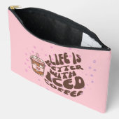 アイスコーヒーは命が伸びる アクセサリーポーチ (見開き)