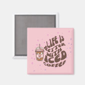 アイスコーヒーは命が伸びる マグネット (正面/裏面)