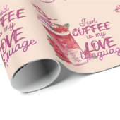 アイスコーヒーは私のラブクリームラッピング紙 ラッピングペーパー (ロールコーナー)