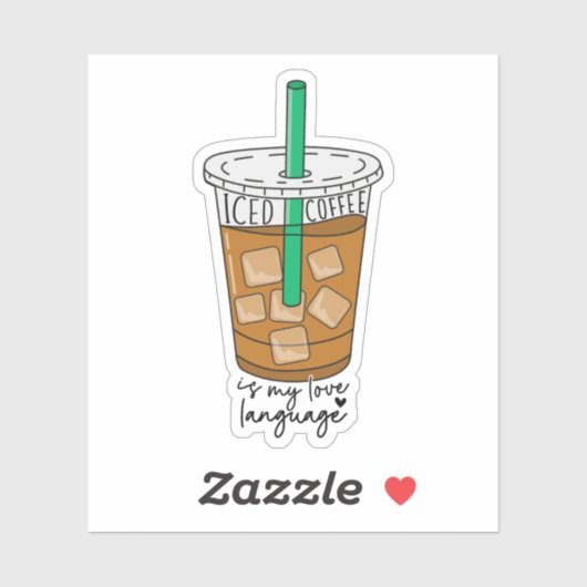 アイスコーヒーは私の愛する言語のコおもしろいーヒー愛好家 シール (シート)