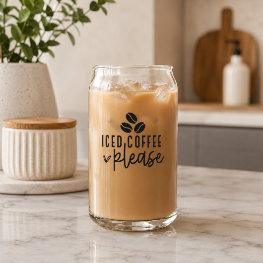アイスコーヒーをください、コーヒー好きな人のためのコールドブリュー ガラス缶