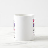 アイスコーヒーを持ったかわいいけど不安定な牛 コーヒーマグカップ (中央)
