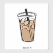 アイスコーヒーカップアート シール (シート)