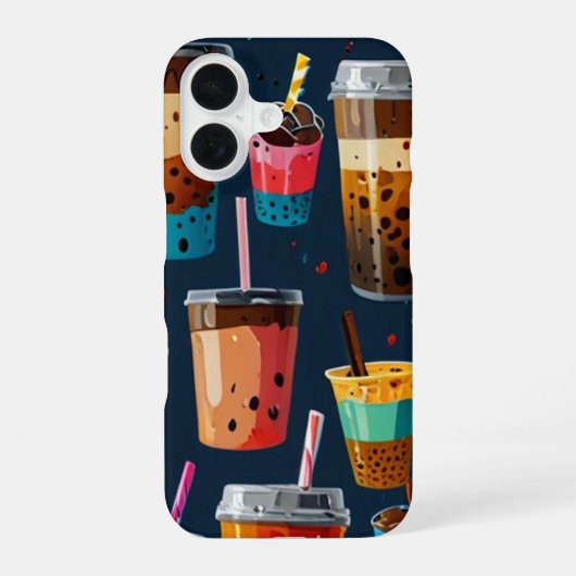 アイスコーヒーカップ iPhone 16ケース (裏面)