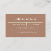 アイスコーヒーカラーウェルネスヨガスタジオインストラクター 名刺 (裏面)