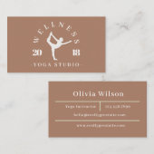 アイスコーヒーカラーウェルネスヨガスタジオインストラクター 名刺 (正面/裏面)