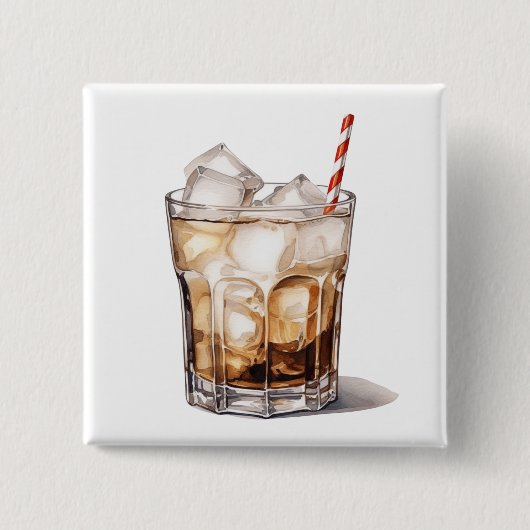 アイスコーヒードカクテル 缶バッジ (正面)