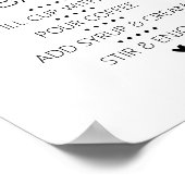 アイスコーヒーバードリンクサイン ポスター (角)