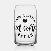 アイスコーヒーブレークビール缶グラスを少し飲む ガラス缶 (正面)