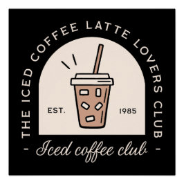 アイスコーヒーラテラバーファンシーブラック ポスター