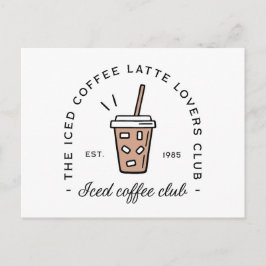 アイスコーヒーラテ愛好家クラブ美学おもしろい ポストカード